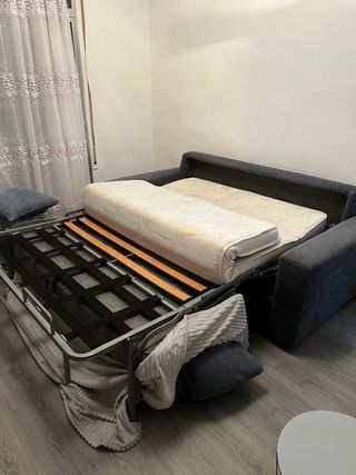 Sofá Cama Gris Tela
