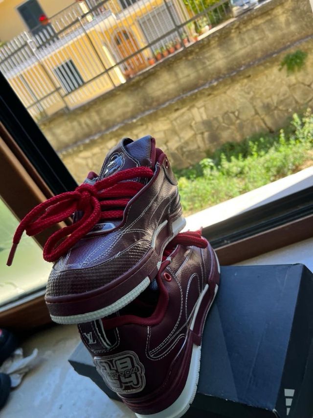 Scarpe Louis Vuitton Skate Bordeaux Nuove
