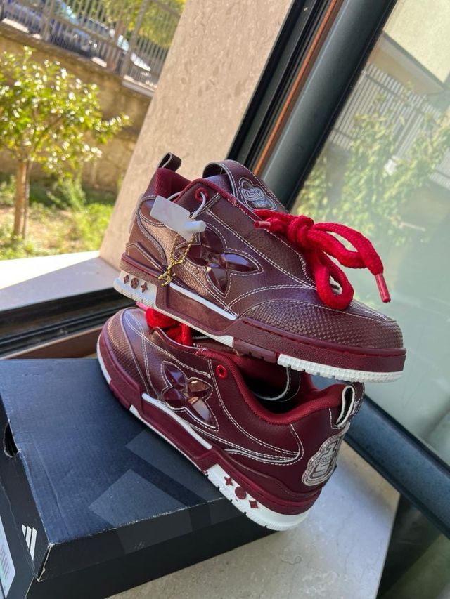 Scarpe Louis Vuitton Skate Bordeaux Nuove