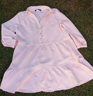 Vestido rosa Zara manga larga