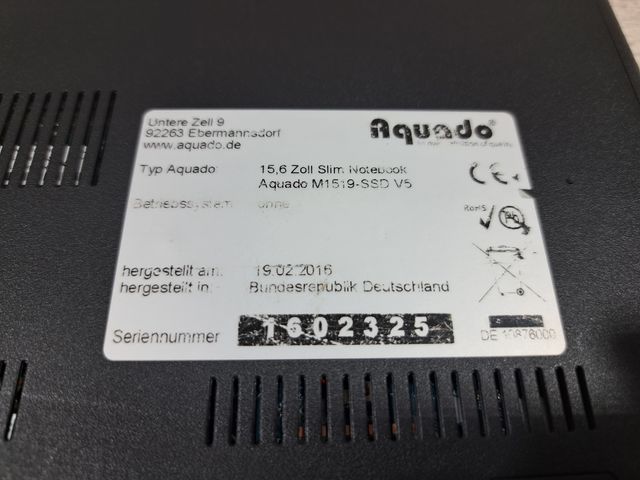 Computer portatile Aquado M1519 i5 4210M 16 GB 256 SSD