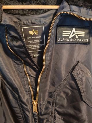 Chaqueta Bomber Alpha Industries CWU-45 Negra