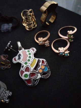 Conjunto Joyas: Anillos, Pendientes, Pulsera y Col