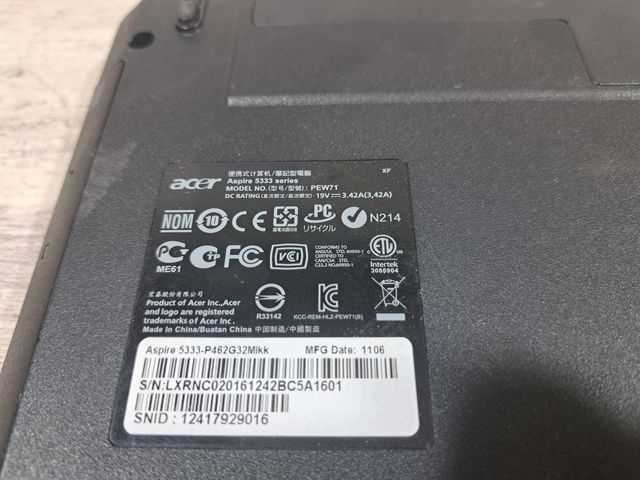 Computer portatile Acer 5333 P4600 da 8 GB 120 SSD