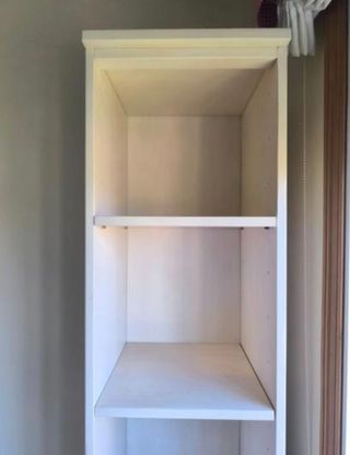 Dos Estanterías de madera de pino color beige/blan