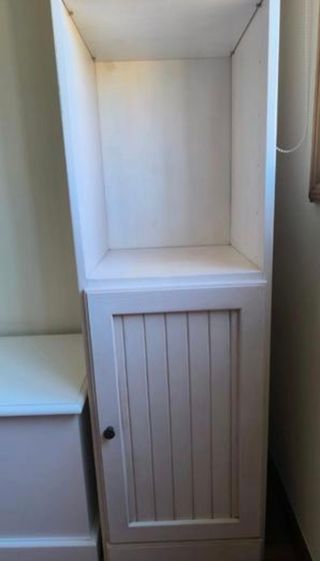 Dos Estanterías de madera de pino color beige/blan