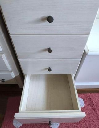 Dos Estanterías de madera de pino color beige/blan
