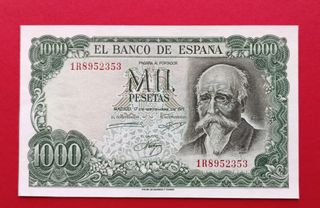 SC 1000 Pesetas 1971 serie 1R sin circular 