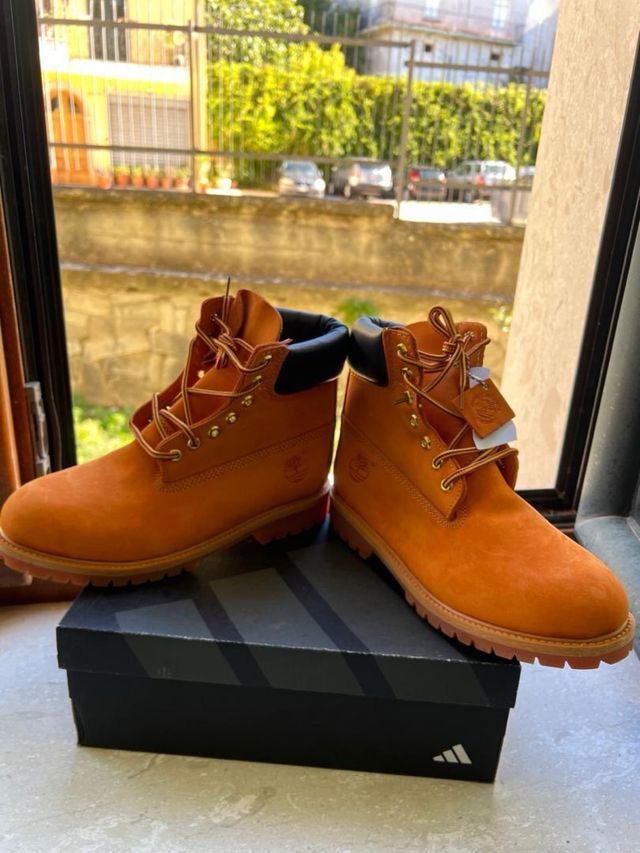 Timberland Stivali Impermeabili Arancioni Nuovi