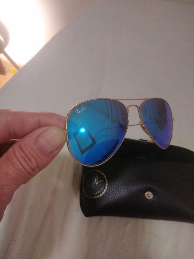 Gafas Ray-Ban Aviator Azul Dorado