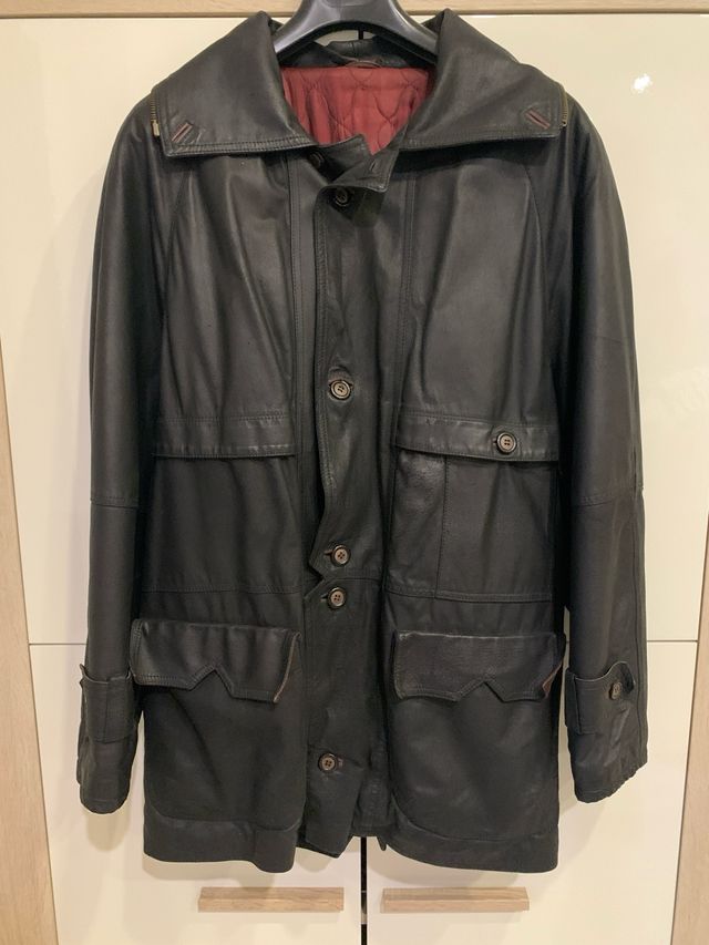 Giacca in pelle, fodera in viscosa