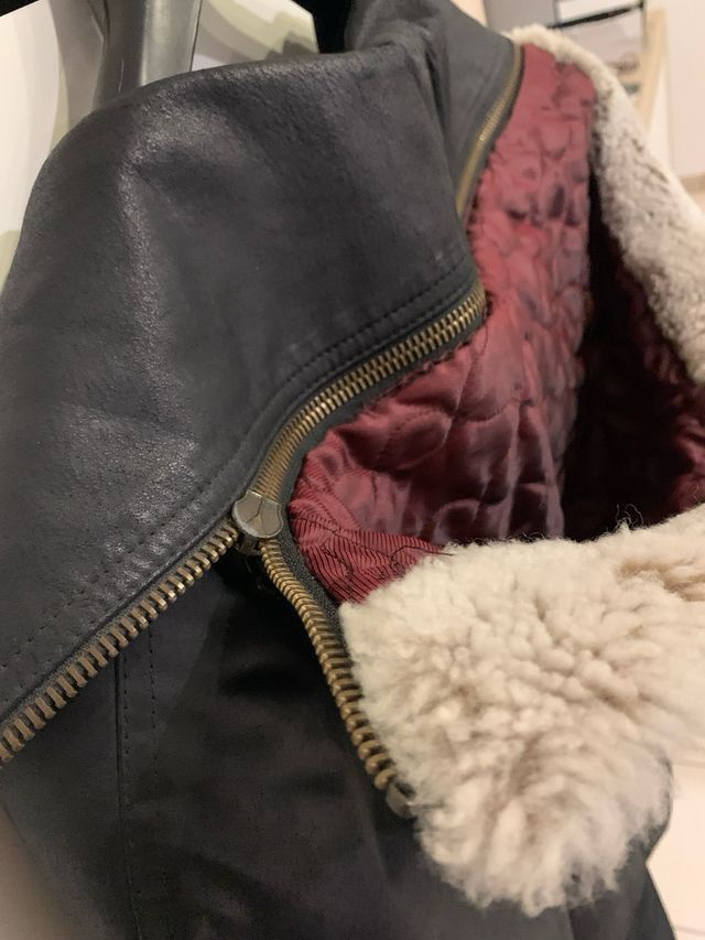 Giacca in pelle, fodera in viscosa