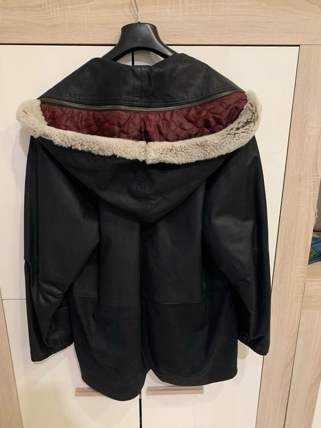 Giacca in pelle, fodera in viscosa