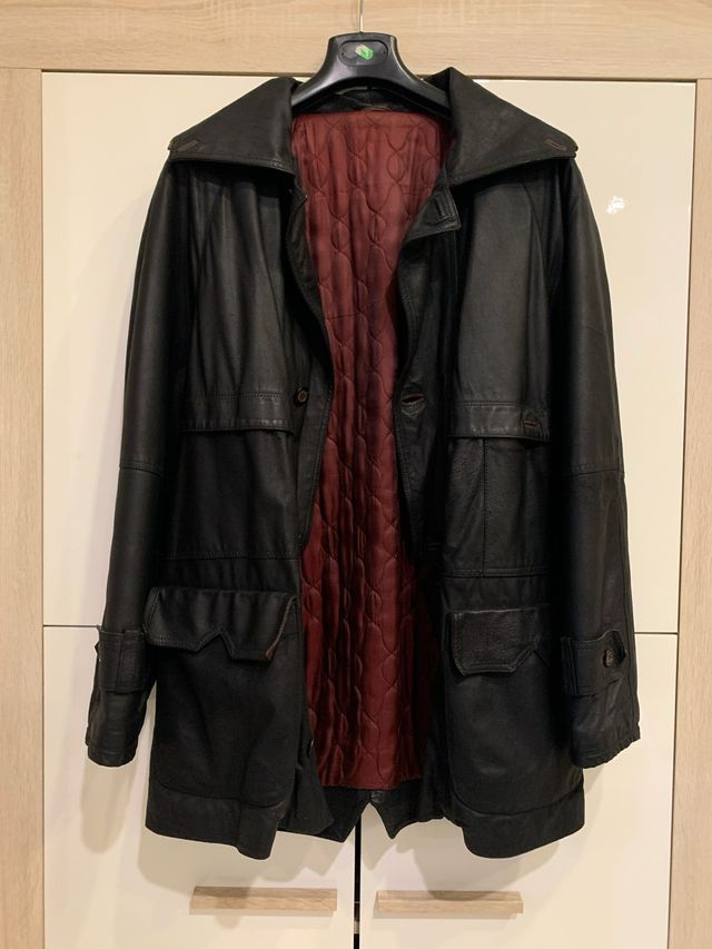 Giacca in pelle, fodera in viscosa