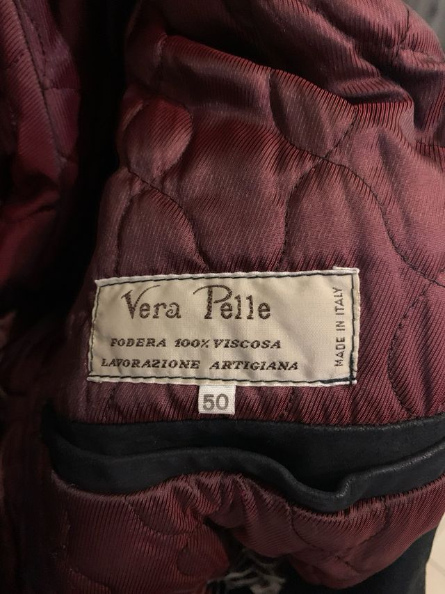 Giacca in pelle, fodera in viscosa