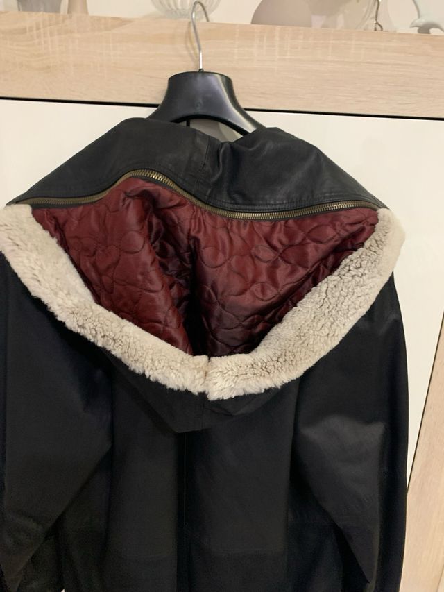 Giacca in pelle, fodera in viscosa