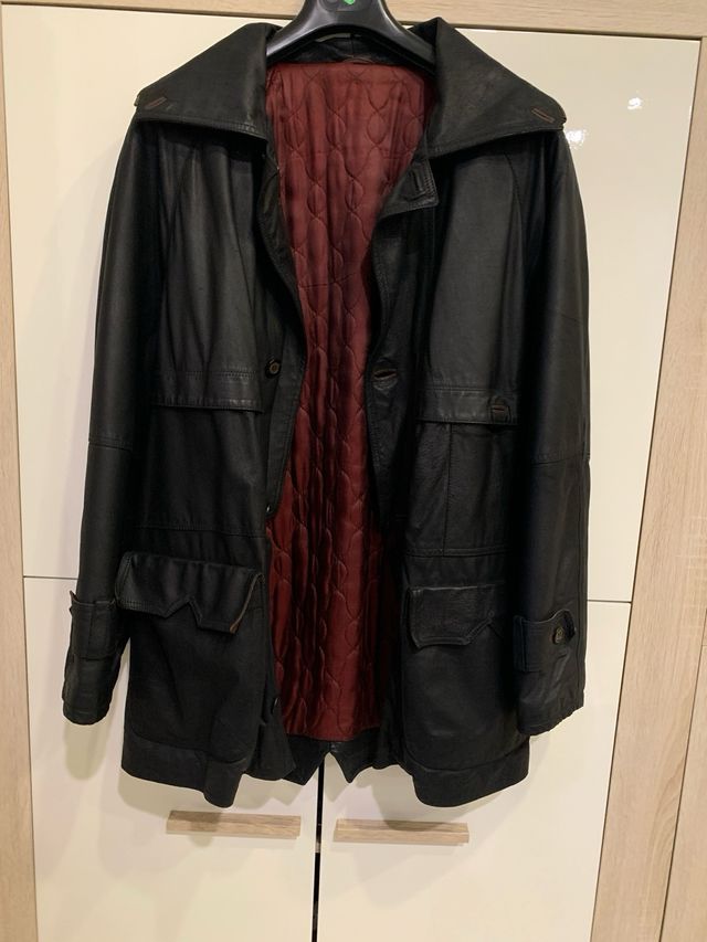 Giacca in pelle, fodera in viscosa