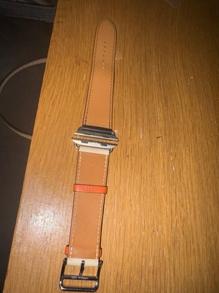 Correa Apple Watch Hermès Negra y Naranja