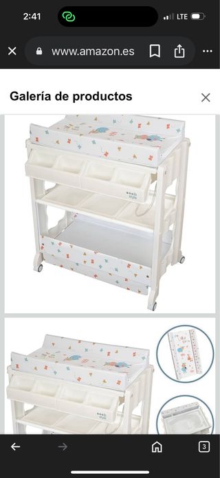 Cambiador con bañera para bebé (babify)
