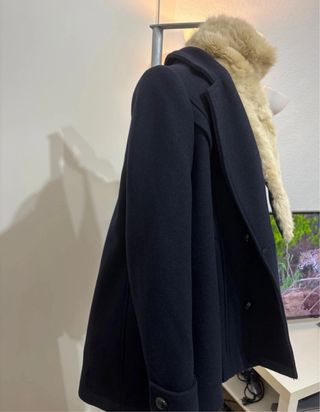Abrigo paño Zara azul