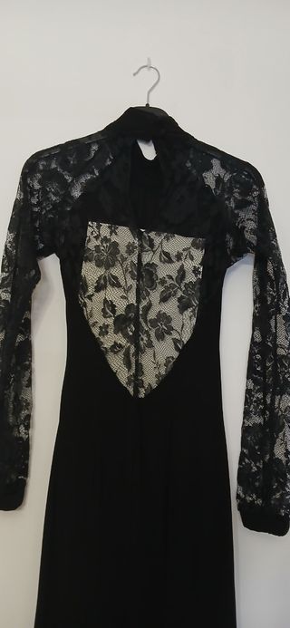 Vestido Flamenco Bailaora Negro Encaje