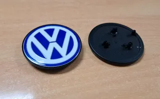 2 EMBLEMAS - LOGO COCHE VOLKSWAGEN 7 CM DIAMETRO