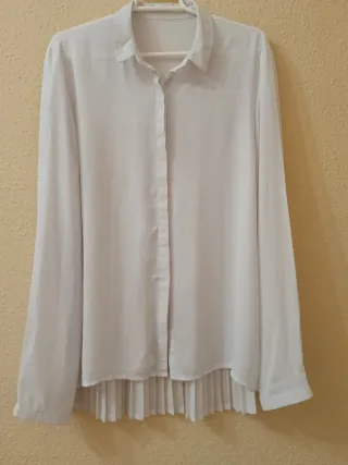 Blusa blanca mujer manga larga, blanco roto, 