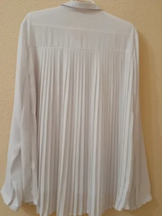 Blusa blanca mujer manga larga, blanco roto, 