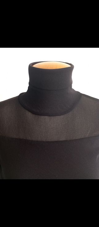 Camiseta cuello Cisne semi transparente