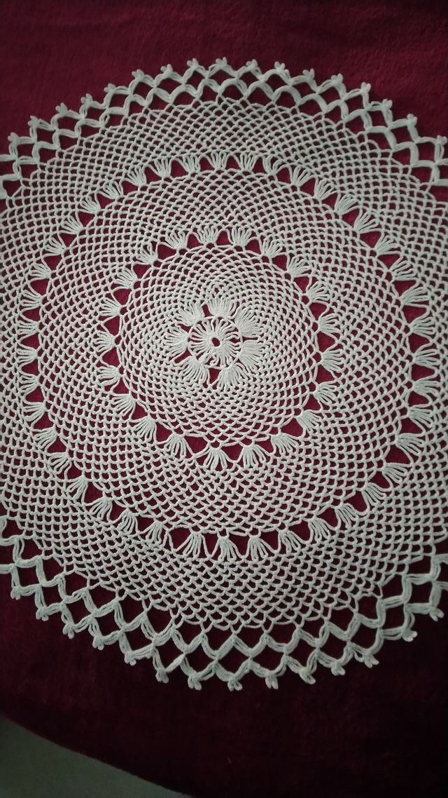 Centrino uncinetto cotone fatto a mano 50cm