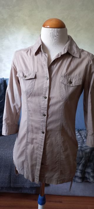 Blusa beige mujer