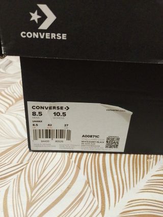 Converse bianche unisex taglia 41,5