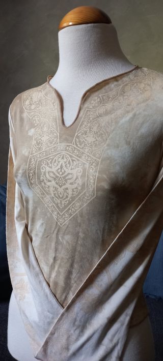 Top estilo medieval beige talla única