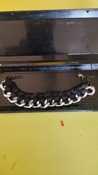 Bracciale Uomo Nero Argento Nuovo