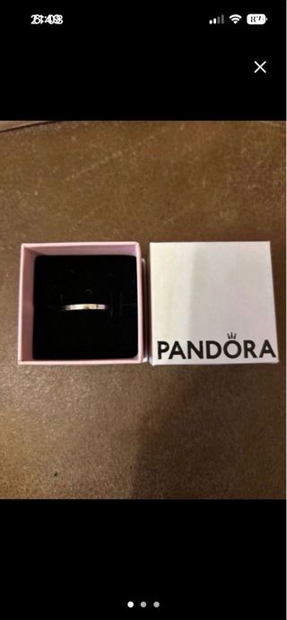 Anillo Pandora Plata Circonitas Logo Talla 52