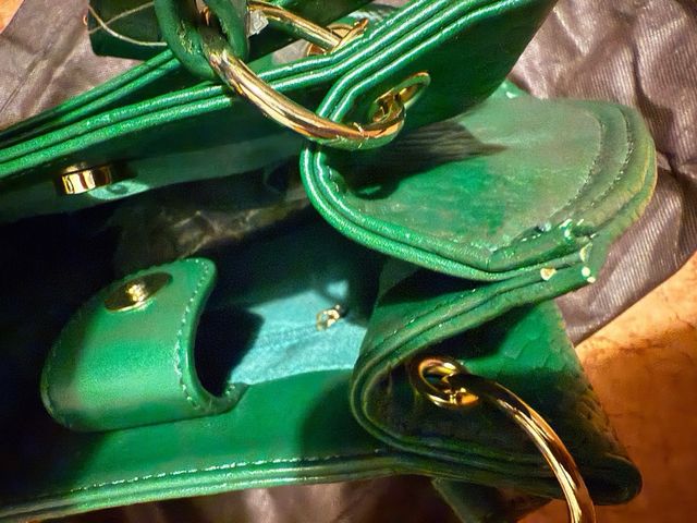 Bolso Harrods Verde Piel Serpiente