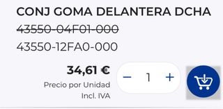 Reposapiés derecho goma NUEVO