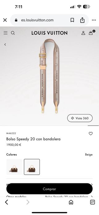 Bolso Louis Vuitton Speedy Marrón y Beige