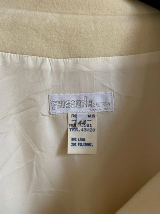 Cappotto Vintage Beige Taglia Unica
