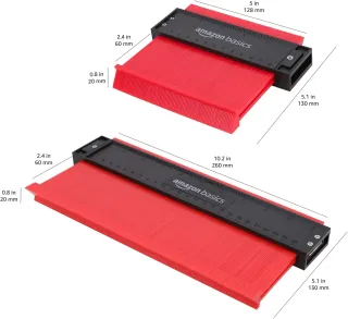 Amazon Basics Calibres para Contornos, Paquete de 2, 12.7 y 25.4 cm