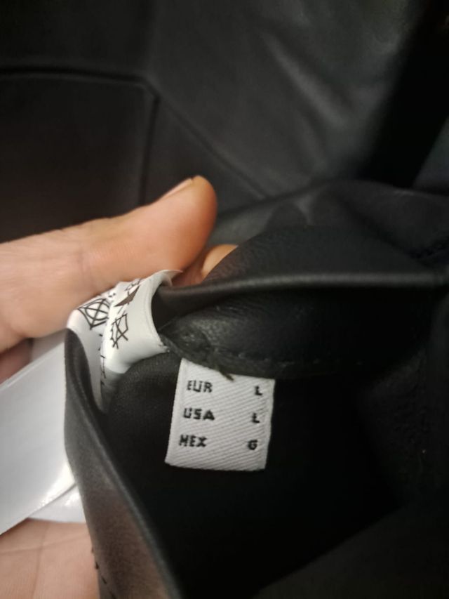 Chaqueta Piel Negra Massimo Dutti Studio Talla L