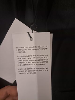 Chaqueta Piel Negra Massimo Dutti Studio Talla L
