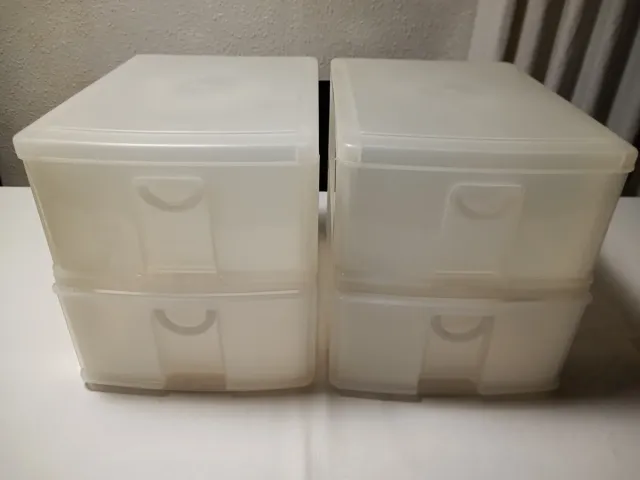 Lote 2 Cajoneras Araven Plástico Transparente