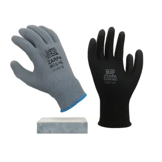 Guantes ZARPA Poliuretano Grises Precio 12 unid.