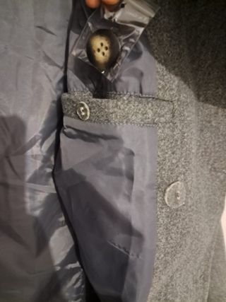 Abrigo largo gris jaspeado Frilivin Talla L