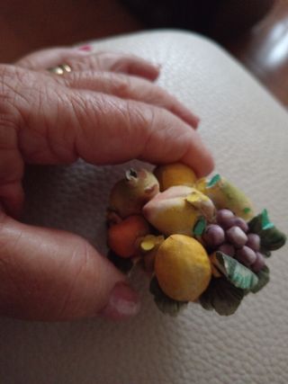 Cestino frutta ceramica Capodimonte