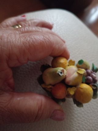 Cestino frutta ceramica Capodimonte