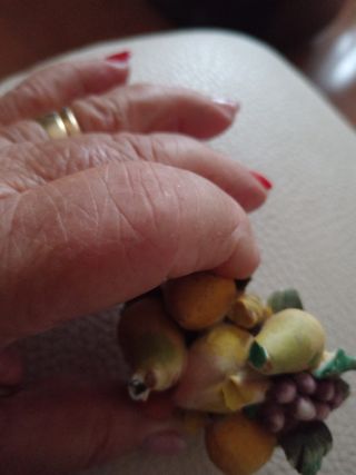 Cestino frutta ceramica Capodimonte