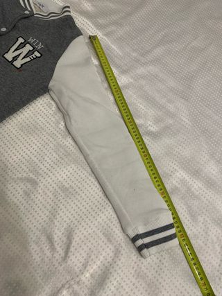 Giacca Made cotone felpato grigio/bianco M