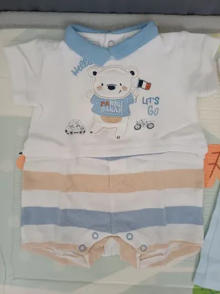 Lotto 6 tutine corte bimbo 6 mesi